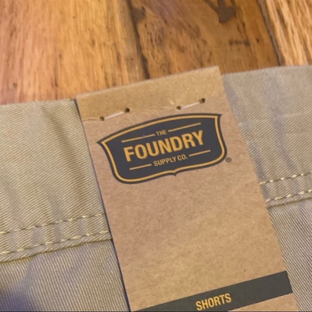 The Foundry Supply Co Tan Flat Front Shorts | 54 Waist | Big & Tall | NWT - Picture 3 of 5